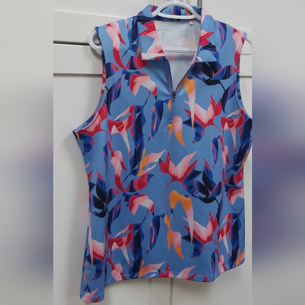 Antigua Insight sleeveless polo top